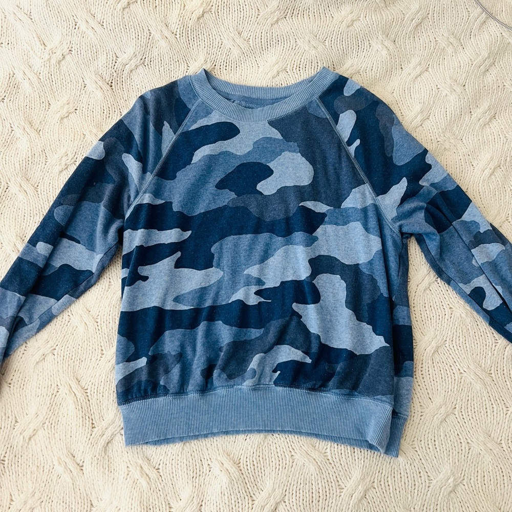 Aerie Blue Camo Pullover